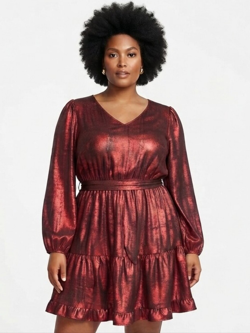NWT Lane Bryant Red Foil Holiday Cocktail Dress